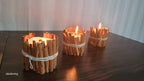 Natural Cinnamon Stick Candle , 3 pcs Handmade candle,  Rustic Table Centerpiece Homeartparis production