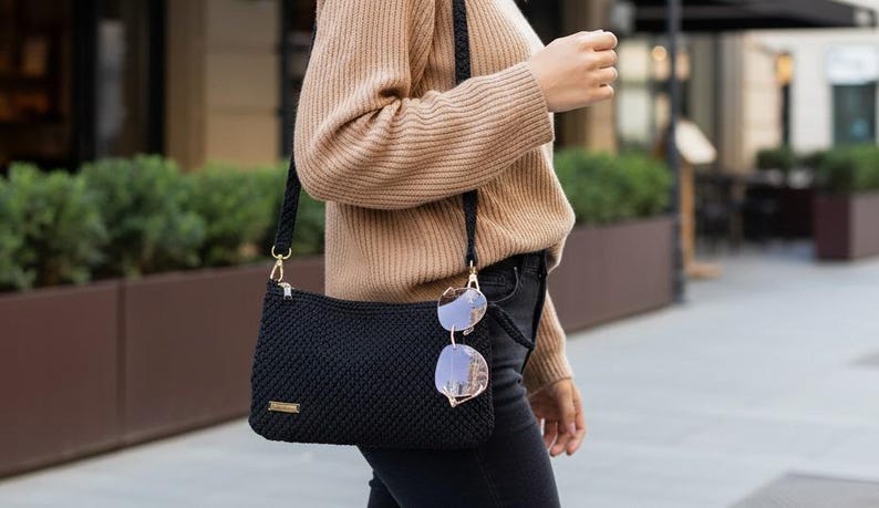 Crochet Bag, Handmade Convertible Shoulder Bag & Handbag, Elegant Purse, Gift for Her by SevalDesing
