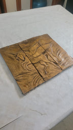 A Mythological Legacy: 3-Piece Hand-Carved Wooden Pegasus Art - Homeartparis production