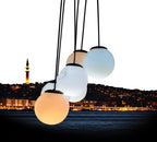 Modern White Glass Globe Pendant Light Homeartparis production