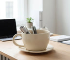 GIANT Ceramic Coffee Cup Planter | Oversized Cafe Decor Mug | Unique Statement Kitchen & Restaurant Decor