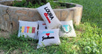 Homeartparis Custom Punch Needle Name Pillow - Personalized Monogram Initial Cushion by Seval Özsoy - Unique Linen Decor Gift - Available as Cover or with Insert
