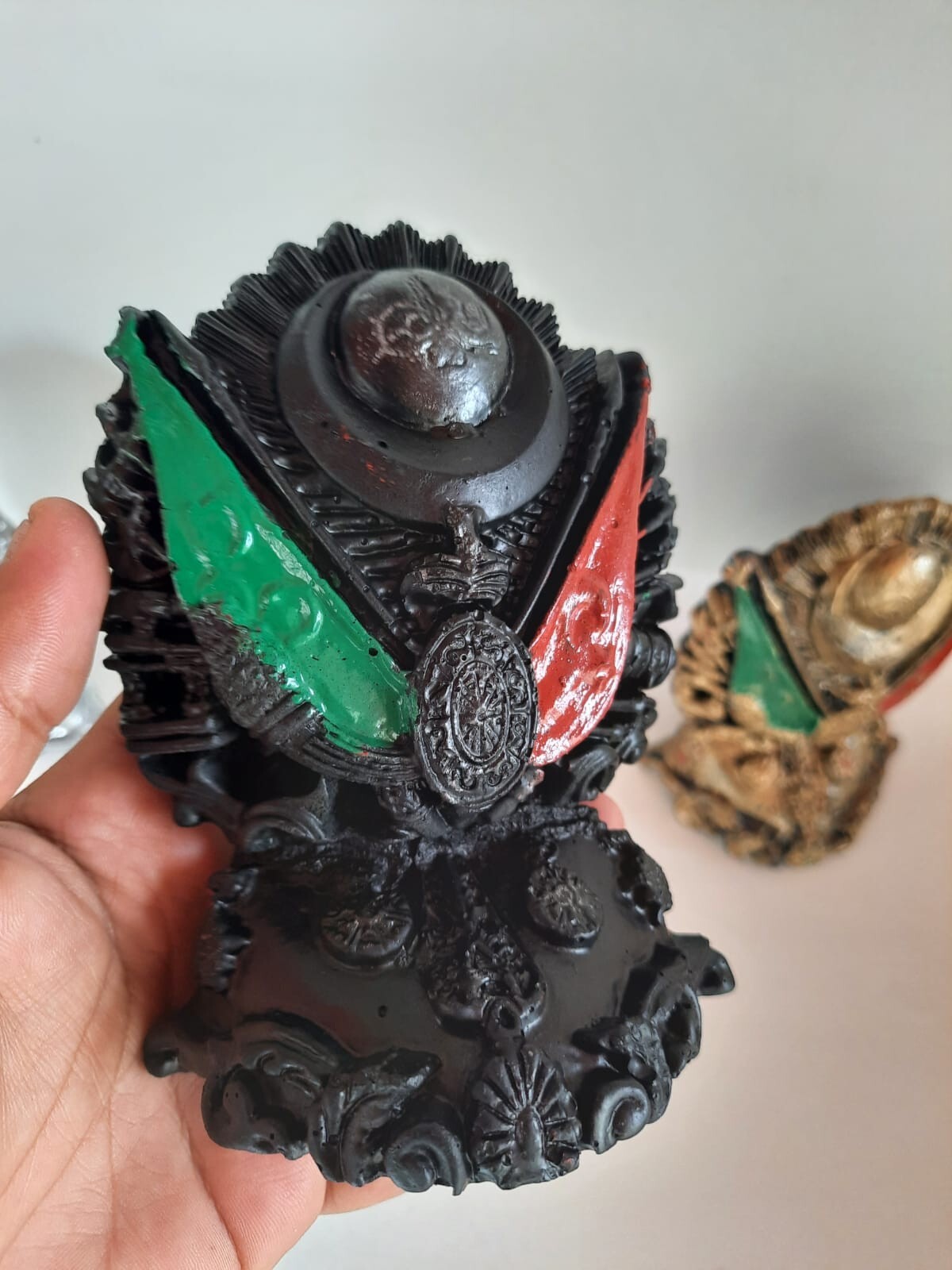 The Ottoman Empire Coat of Arms Marble Statue,  historical collectible gifts, black