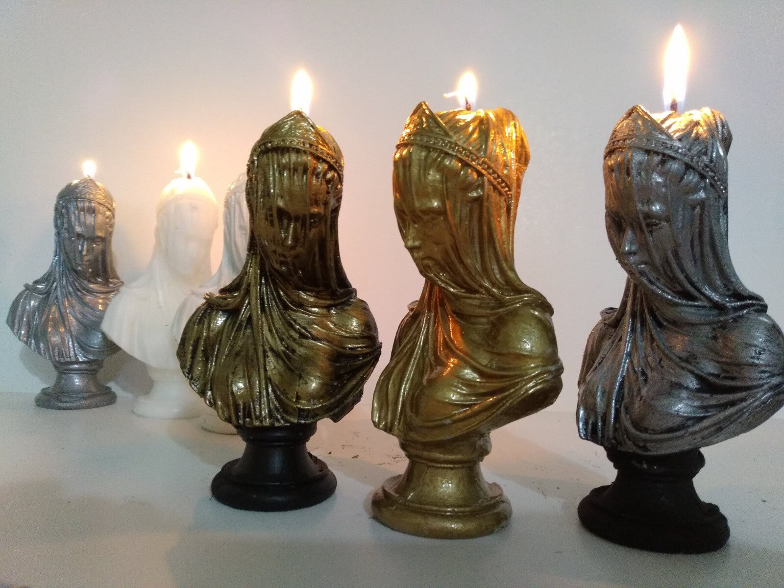 The Veiled Lady Statue Candle Decorative Bride Bust Scented Candle Homeartparis production