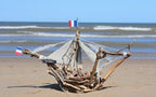 The Big Fish 1 Vintage Driftwood Boat Wood Sailing Ship Model Homeartparis production