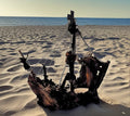 The Antique Style Driftwood Model Ship Christopher Columbus Boho Art Homeartparis production