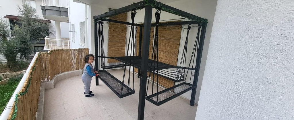 Custom 10 Person Swing Table Dining Set - 1.3 Ton Capacity Heavy-Duty Metal Frame Commercial Furniture by home art paris