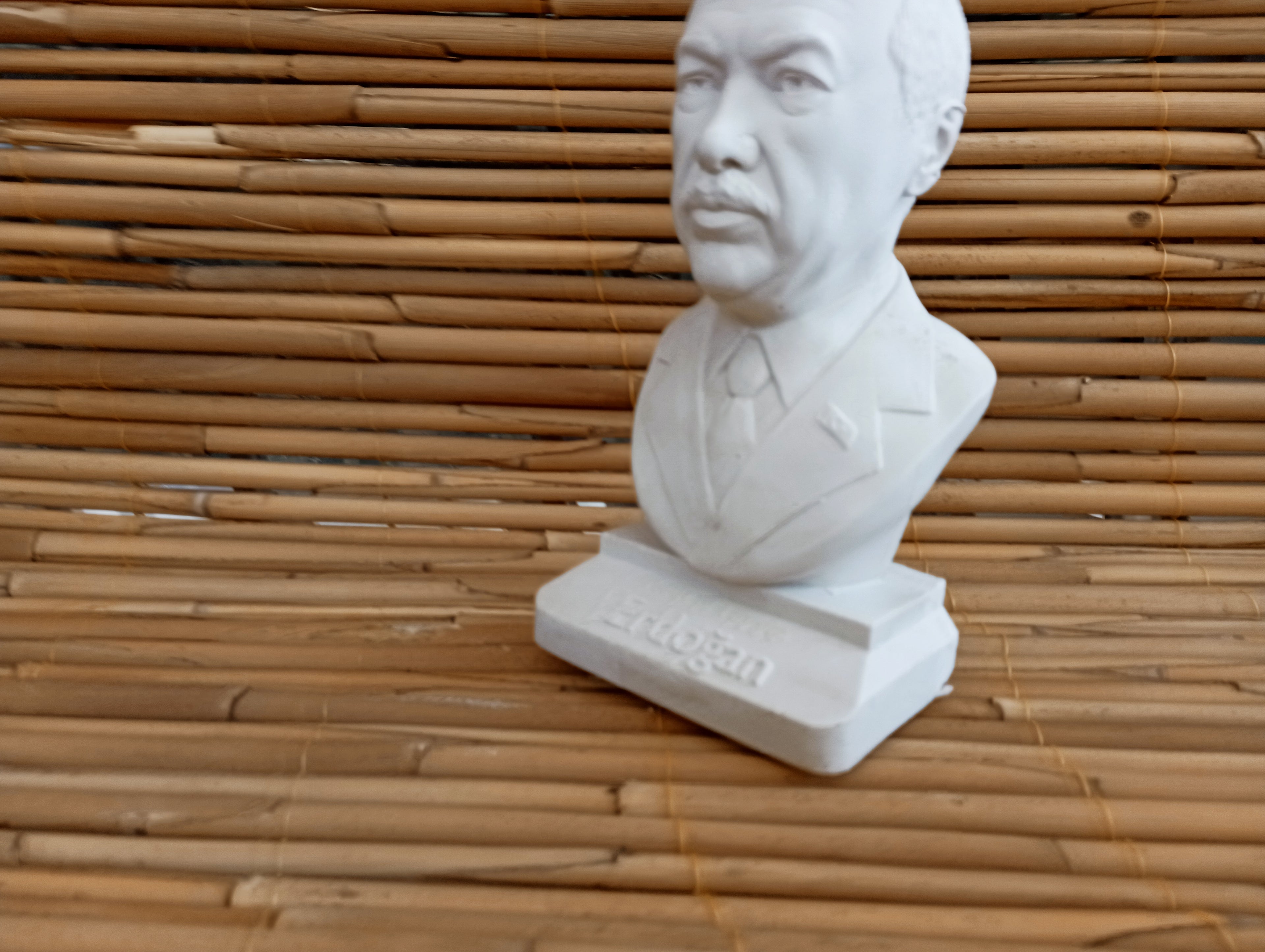 Recep Tayyip Erdoğan Bust, World Leaders Series Statue, Collectible Marble Dust Figurine, Office Desk Decor, Executive Gift