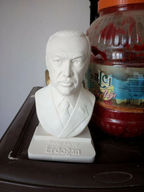 Recep Tayyip Erdoğan Bust, World Leaders Series Statue, Collectible Marble Dust Figurine, Office Desk Decor, Executive Gift