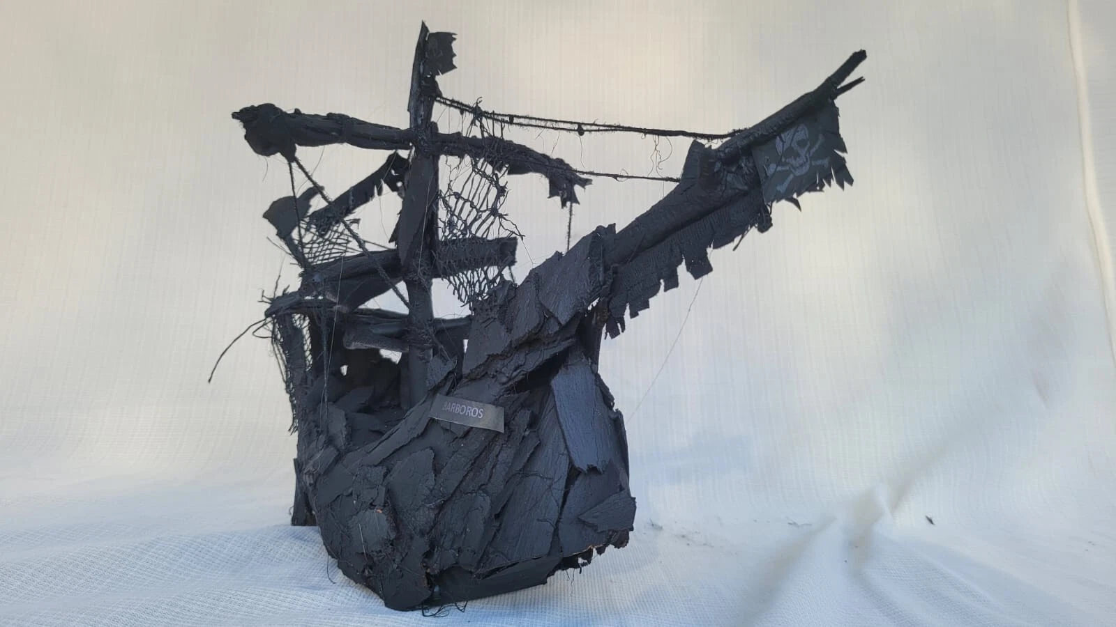 The Vintage Pirate Ship The Black Corsair Driftwood Ship with Sails Homeartparis production