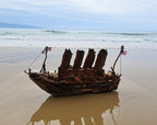 The Vintage Titanic Driftwood Boat Large Wooden Historical Ship Model Homeartparis production