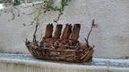 The Vintage Titanic Driftwood Boat Large Wooden Historical Ship Model Homeartparis production
