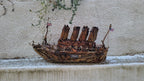 The Vintage Titanic Driftwood Boat Large Wooden Historical Ship Model Homeartparis production