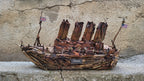 The Vintage Titanic Driftwood Boat Large Wooden Historical Ship Model Homeartparis production