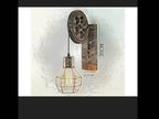 homeartparis - vintage Industrial Pulley Wall Sconce, Rustic Wood Farmhouse Cage Light, Choose Color, Cafe Bar Restaurant Lighting